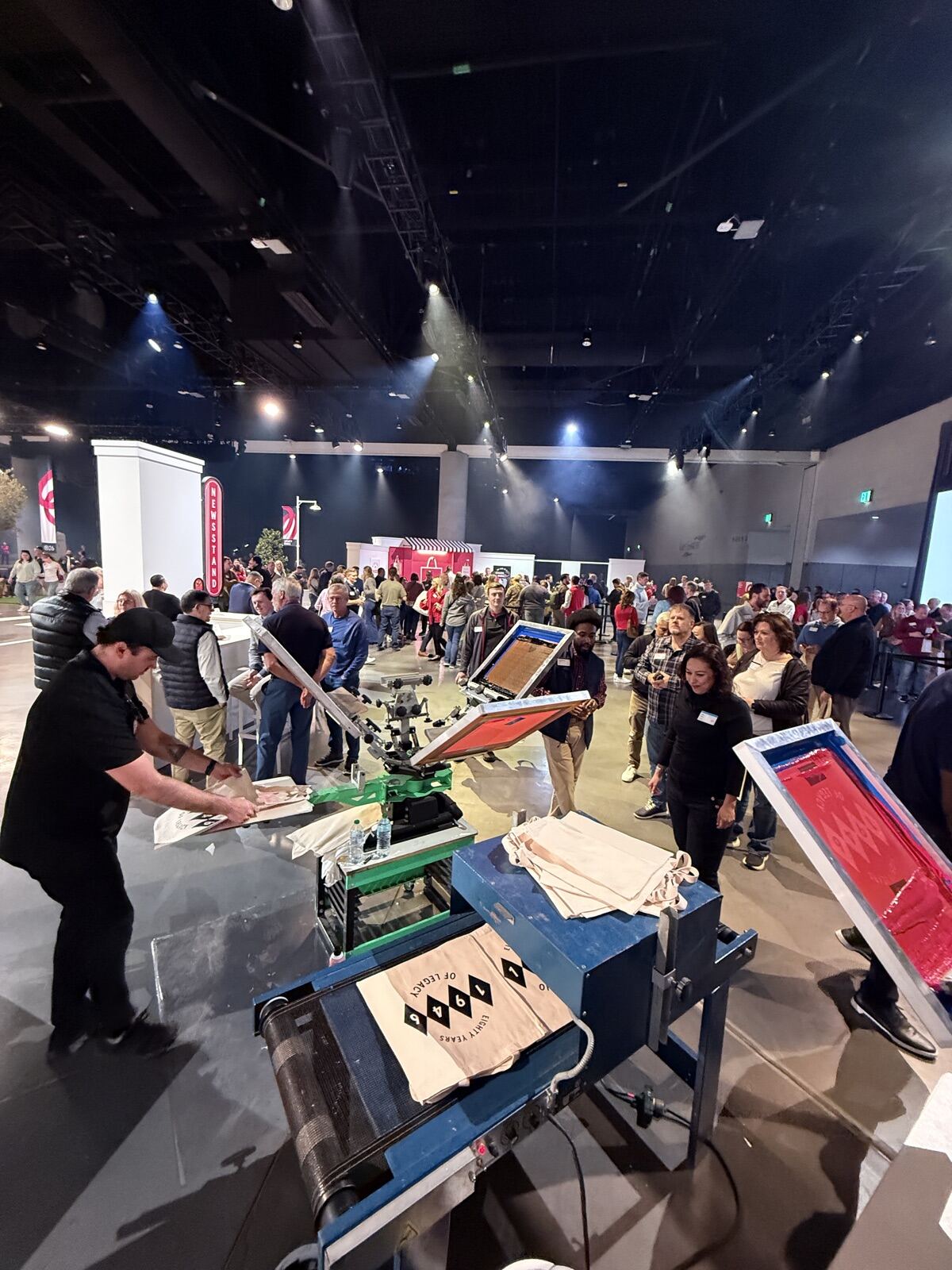 Crowd energy at a live merch activation